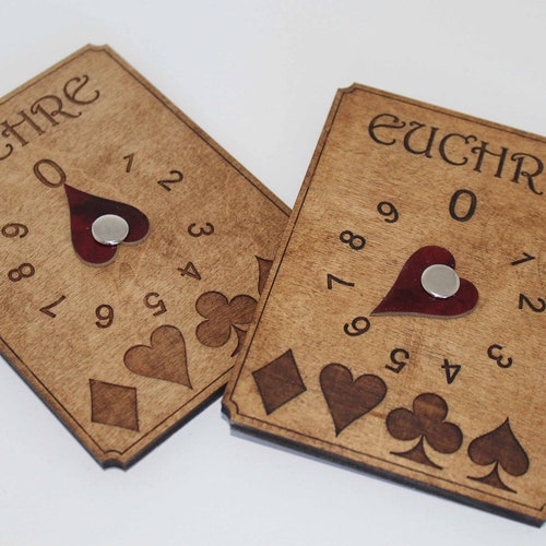 Euchre Card Game Score Keepers set of 2 Etsy
