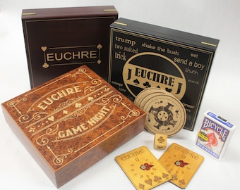 Executive style Euchre Card Game Box Set, Card game, Game Night, Family Gift