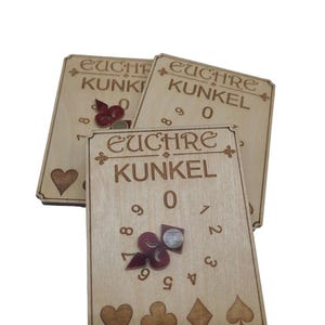 Euchre card game score keepers (set of 2) customizable