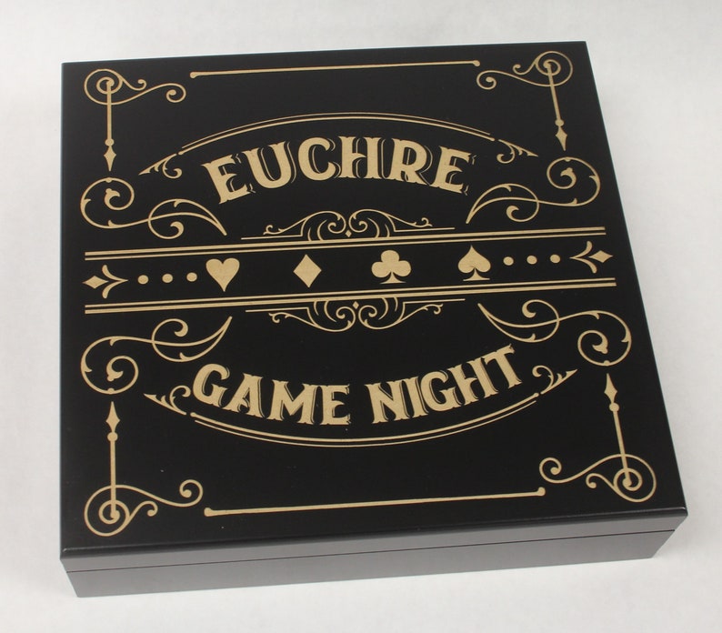 Executive Style Euchre Card Game Box Set Card Game Game Etsy Canada