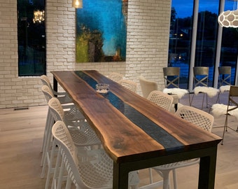 River table | Resin table | Epoxy table | Entryway table | Entryway river table | Dining river table | Bistro table