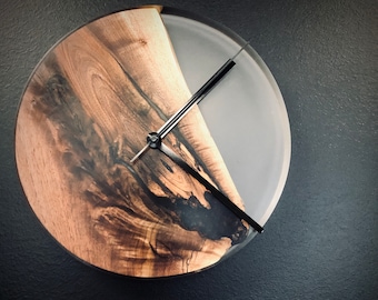 Walnut and Resin Clock | Wood Clock | Wood and Resin Clock | Wood and Epoxy Clock | Walnut Clock | Clock