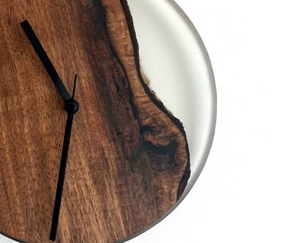 Walnut and Resin Clock | Wood Clock | Wood and Resin Clock | Wood and Epoxy Clock | Walnut Clock | Clock