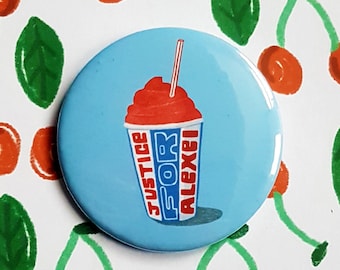 Netflix Justice for Alexei,Alexei,Stranger Things Pin,Cherry Slurpee,Netflix,Stranger Things Gift,Retro Gift,Smirnoff,Hawkins,Fayefinn