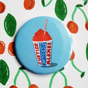 Netflix Justice for Alexei,Alexei,Stranger Things Pin,Cherry Slurpee,Netflix,Stranger Things Gift,Retro Gift,Smirnoff,Hawkins,Fayefinn