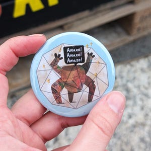 Insignia de Rocky el Alienígena, Arte de Fans del Proyecto Hail Mary, Fandom de Ciencia Ficción (58 mm)