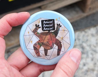 Pin-badge Rocky the Alien, Project Hail Mary-fanart, scifi-fandom (58 mm)