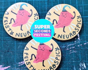 Pin esmaltado Neurospicy Chilli – Accesorio para la concienciación sobre el TDAH y el autismo