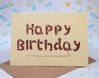 Dachshund birthday card, Sausage dog, Dachshund,Dog card, Funny Birthday card, Cute card, Gift for her, Card for girlfriend, Gift for him