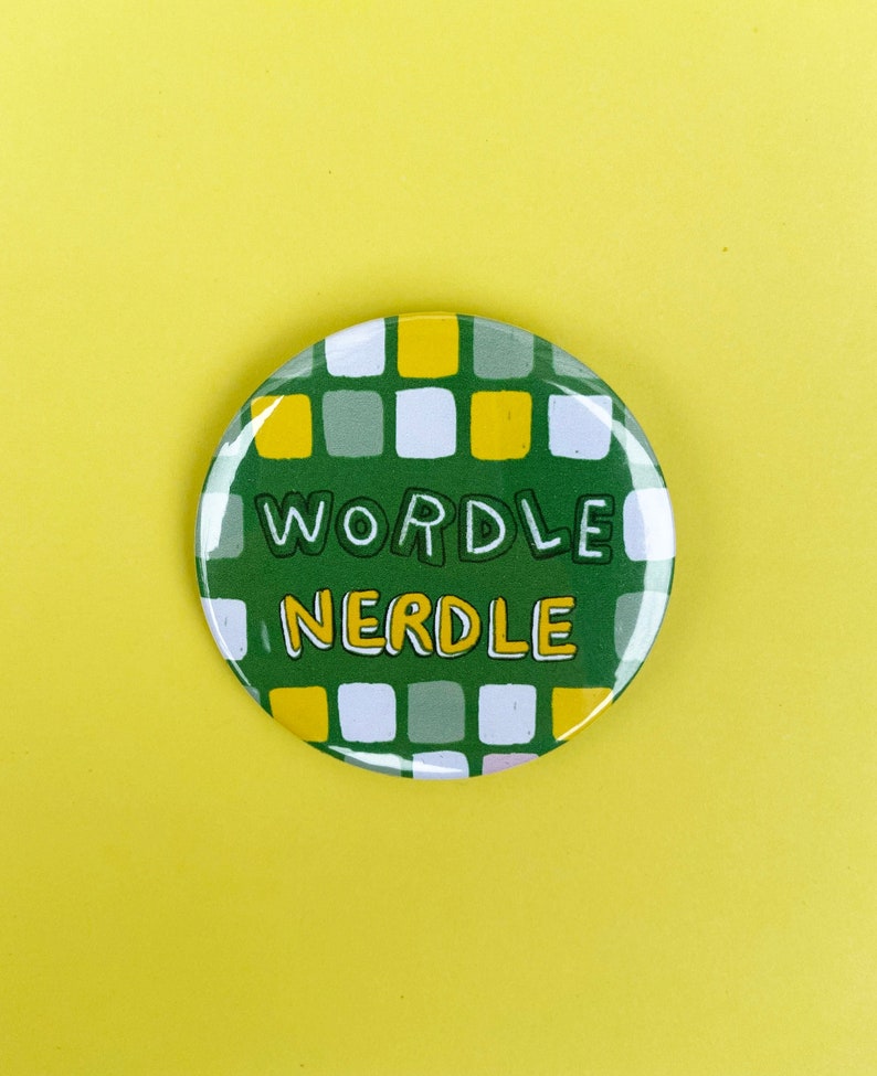 Wordle Pin Badge Great Wordle Gift For Birthdays of Fans Wordle Game gift image 1