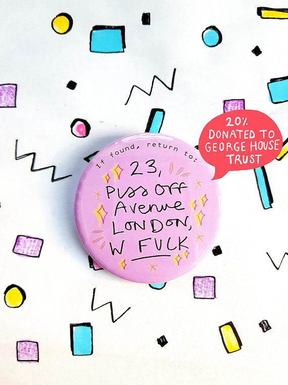 Roscoe It's A Sin Badge: Gay Pride, Equality & Charity