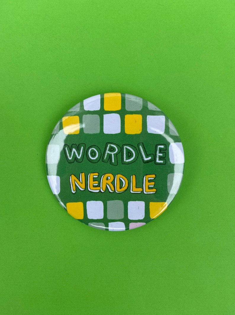 Wordle Pin Badge Great Wordle Gift For Birthdays of Fans Wordle Game gift image 2