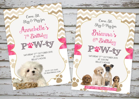 Puppy Birthday Invitation Printable Puppy Party Puppy Birthday Puppy Invite Il_570xn