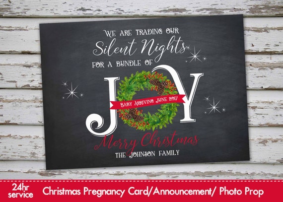 Christmas Pregnancy Announcement Christmas Pregnancy Photo Prop Chalkboard Announcement Xmas Pregnancy Christmas Pregnancy Announcement Card Il_570xn