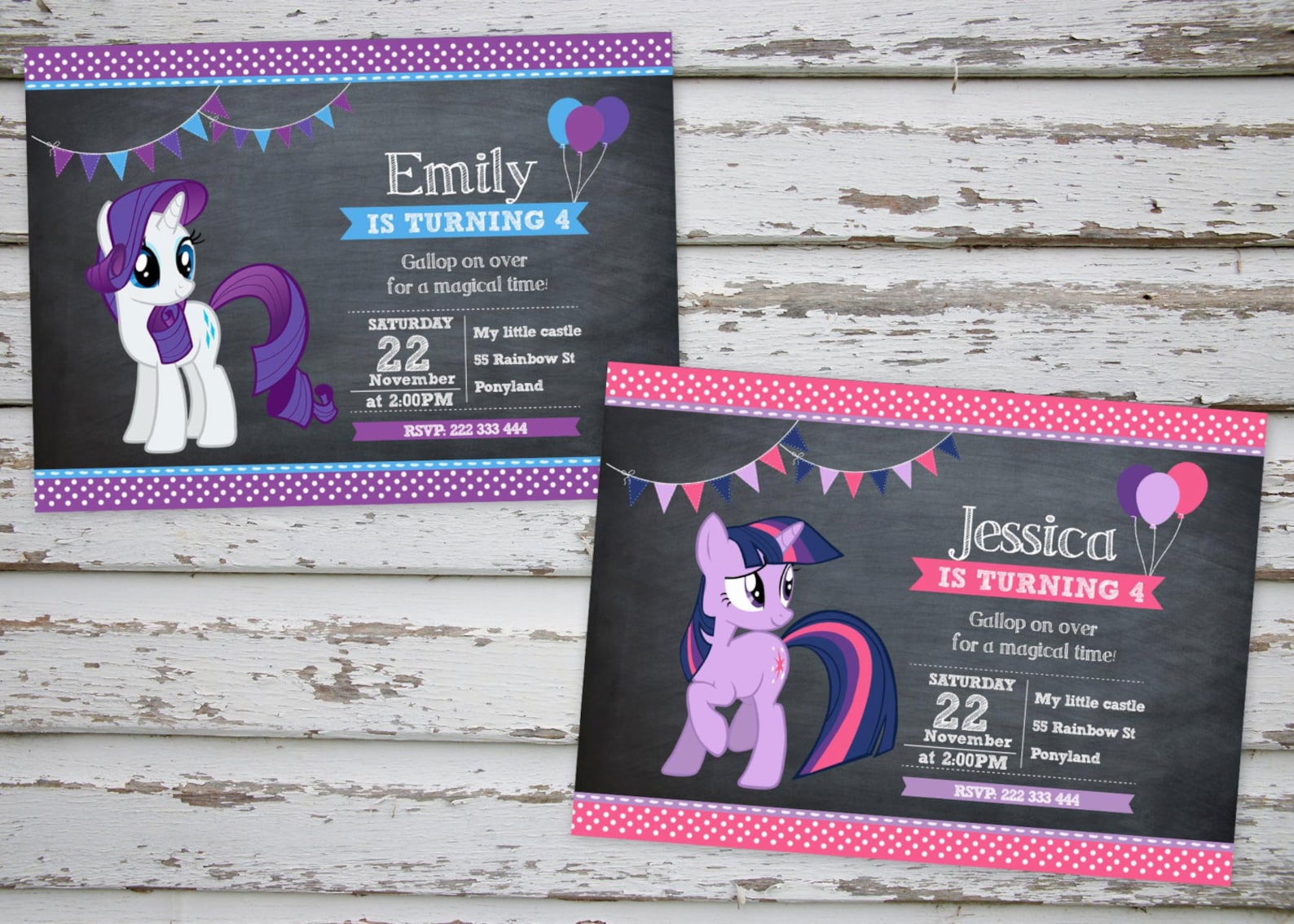 My Little Pony Invitation DIY Printable My Little Pony Party Etsy