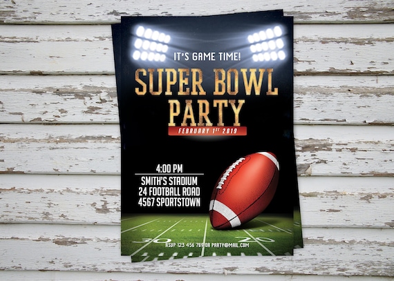 Super bowl 2022 invitations, Super bowl party, Superbowl 56 party invitation, Football invites, Super bowl LVI 2022 invitation Printable DIY Il_570xn