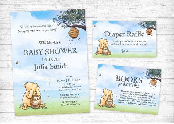 winnie the pooh baby announcements