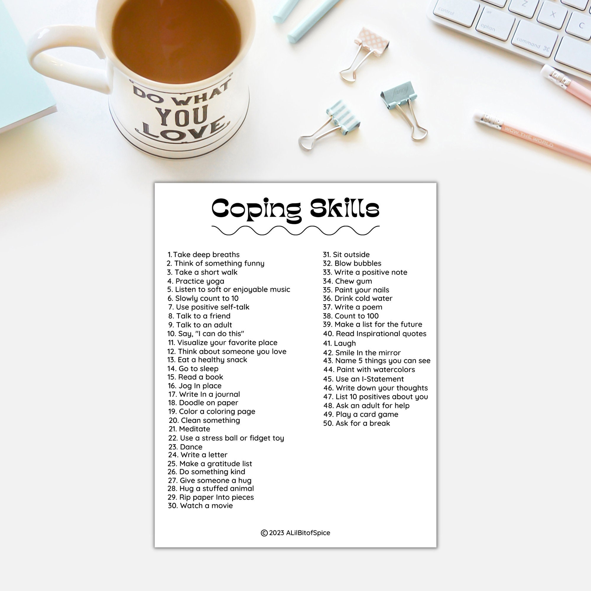 Counseling Poster, Counseling Activity, Therapy Coping Skills, Coping ...