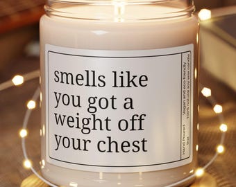 Top Surgery Gift Candle, Top Surgery Card for Trans Man or Nonbinary person, FTM transition, Recovery Care Package or Gift Box, Trans Gift