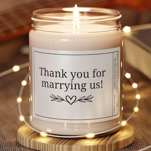 Bruiloft Officiant cadeau bedankt voor je huwelijk