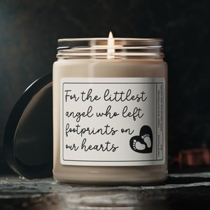 Miscarriage Candle, Pregnancy Loss Gift for Grieving Mom, Condolences for Infant Loss Gift