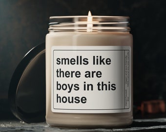 Funny Mom of Boys Gift, Smells Like There are Boys in This House Candle, Mother's Day Gift for Boy Mama