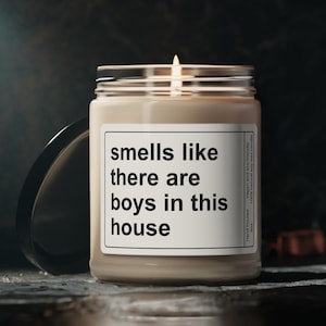 Funny Mom of Boys Gift, Smells Like There are Boys in This House Candle, Mother's Day Gift for Boy Mama