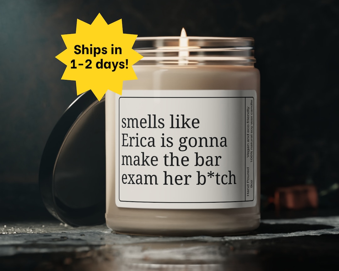 Custom Bar Exam Prep Candle, Law School Graduate Gift, Law School Grad ...