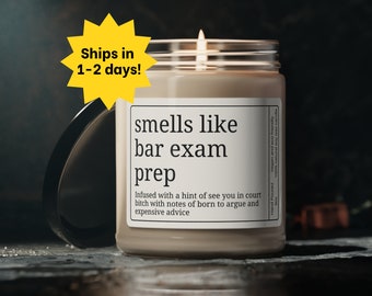 Bar Exam Prep Gift For Law School Graduate, Law School Grad Bar Prep Care Package Candle, Lawyer To Be Gift, Lawyer Graduation Gift