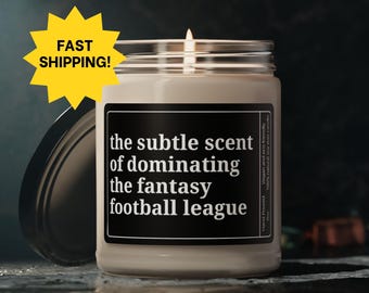 Fantasy Football Candle, Fantasy League Winner Gift, Fantasy Football Gift, Fantasy Champion, Fantasy League Prize, Football Lover Candle