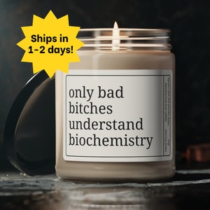 Pre-Med Student Gift, Funny Biochemistry Candle, Med School Gift, Med Student Candle, MCAT exam gift