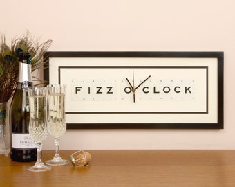 Fizz O Clock - Clock Frame by Vintage Playing Cards - Mother's Day Gift