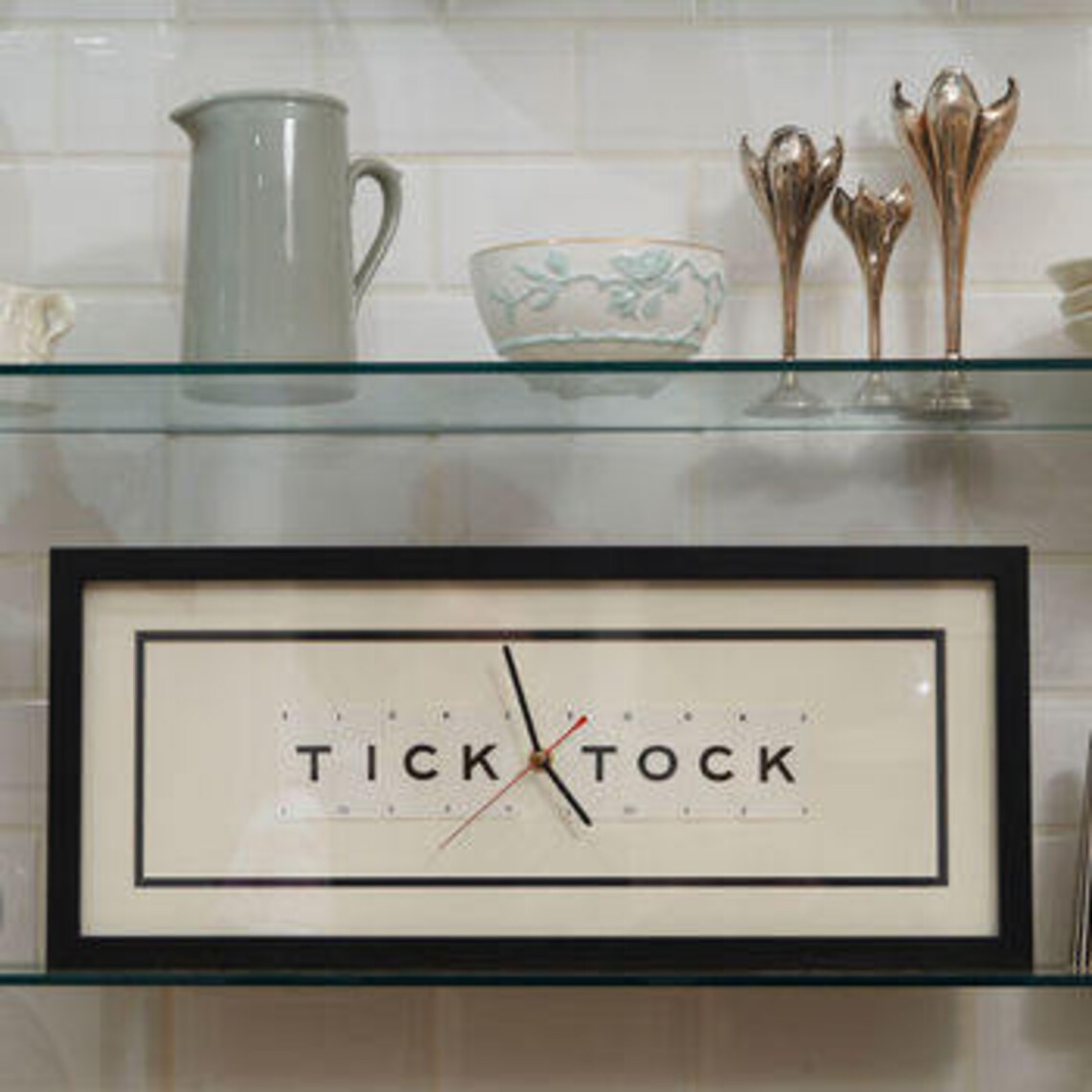 Tick Tock Frame Clock By Vintage Playing Cards Free Uk | Etsy