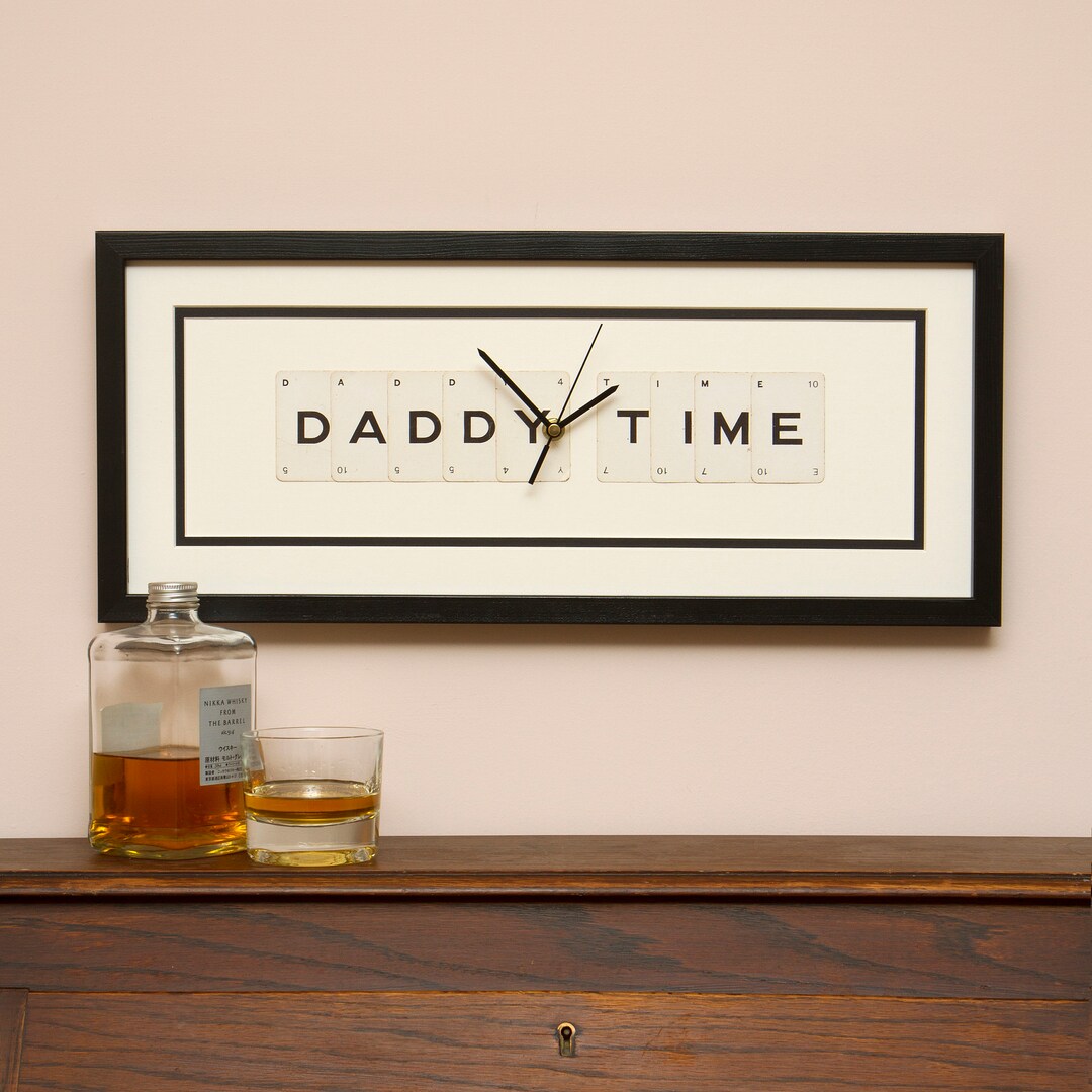 Daddy Time Clock Frame by Vintage Playing Cards - Etsy
