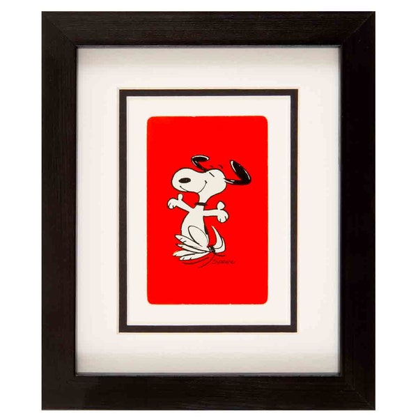 Snoopy Excited - Vintage Snoopy Playing Card Picture