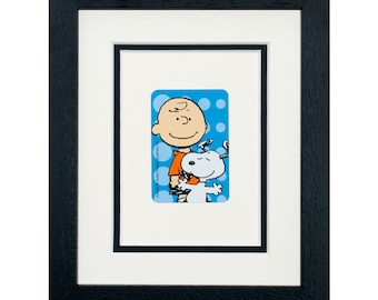 Snoopy and Charlie Brown Bubbles - Vintage Snoopy Playing Card Picture