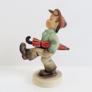 Hummel Boy With Umbrella Happy Traveler Hummel #109/0 Hummel Boy With Closed Umbrella Vintage Figurine Vintage Hummel 1960&#39;s