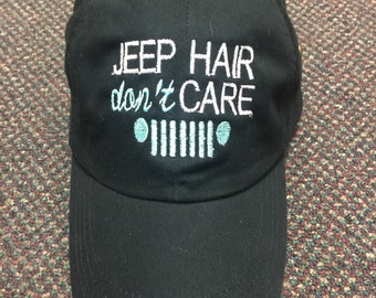 Jeep Hair Don't Care hat (grill/headlights design)