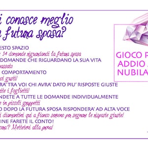 Chi conosce meglio la futura sposa? Gioco Per Addio al nubilato ! Ricordo carino per addio al nubilato!