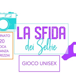 La sfida dei Selfie Gioco UNISEX Selfie sfida Il gioco dei selfie Gioco per Compleanno Gioco per laurea Gioco per Addio al Nubilato immagine 1