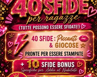 40 penitenze + 10 sfide per Addio al nubilato