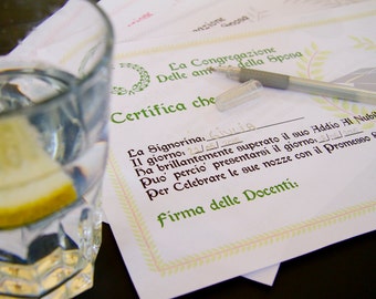 Certificato per Addio Al Nubilato !