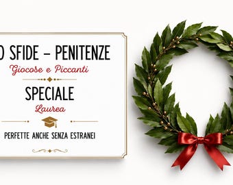 Cofanetto di sfide e penitenze per la LAUREA! Gioco per la festa di laurea!