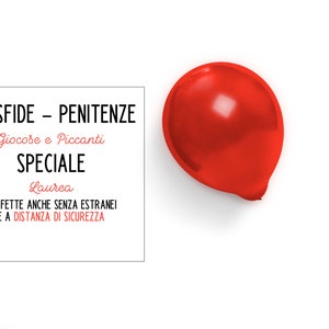 Cofanetto di Sfide e Penitenze! Speciale LAUREA! Gioco per una festa di laurea!