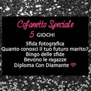 5 giochi per addio al nubilato! Cofanetto speciale per addio al nubilato!