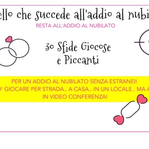 30 sfide penitenze! Per un addio al nubilato PRIVATO! Non è richiesta la presenza di estranei!