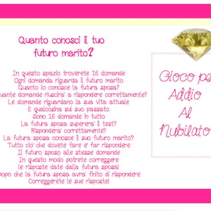 Quanto conosci il tuo futuro marito ? Gioco per Addio al nubilato ! Domande addio al nubilato ! Domande futura sposa!