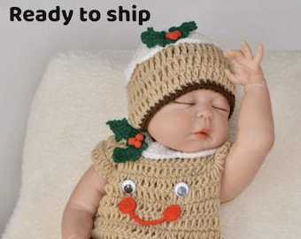baby christmas pudding outfit