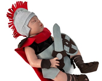 Newborn Gladiator Outfit, Baby Gladiator Costume, Newborn Photography props, Newborn Photography Outfit, Halloween Baby Gladiator Costume