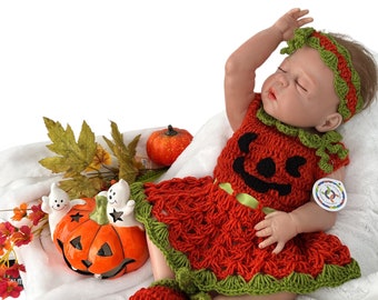 Baby Pumpkin Costume, Newborn Baby Halloween Costume, Newborn Baby Halloween Costume, Baby Pumpkin Outfit, Newborn Halloween Baby Outfit